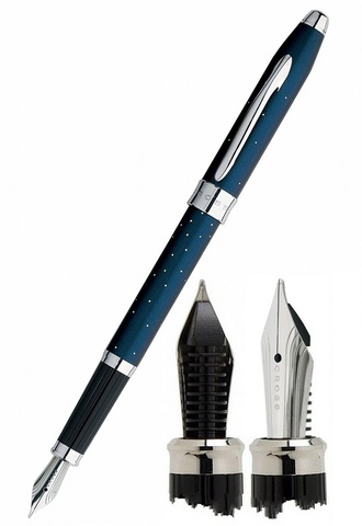Ручка перьевая Cross Century II, Starlight , Midnight Blue CT, F (AT0086-32FS)