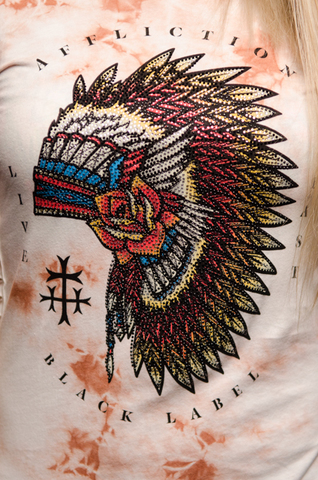 Affliction | Футболка женская NIGHT CHIEF AW20420 принт спереди