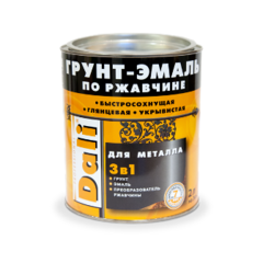Грунт-эмаль по ржавчине Dali 3 в 1 красная 2л Рогнеда