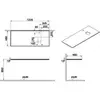 Vitra Origin 65732 Столешница стеклянная 120 см, правосторонняя, черная