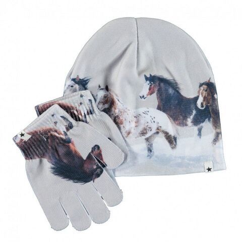Комплект Molo шапка и перчатки Kaya Horses
