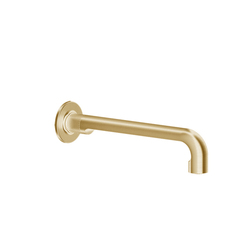 Gessi Inciso 58101#246 Настенный излив 255мм, на 1/2”, комбинируемый с удаленным управлением (не входит в комплект), цвет: золото фото