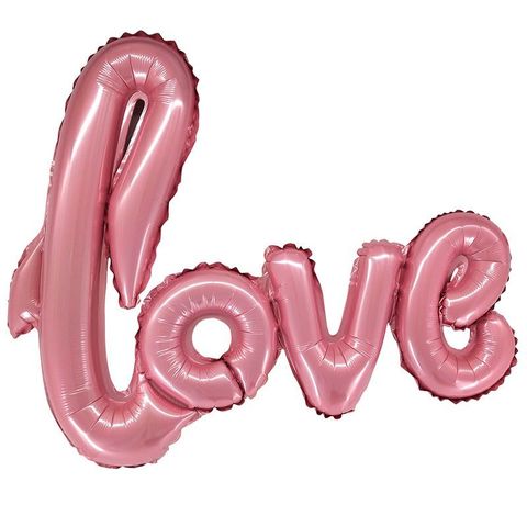 Шар К Надпись, Love, Розовая, 41