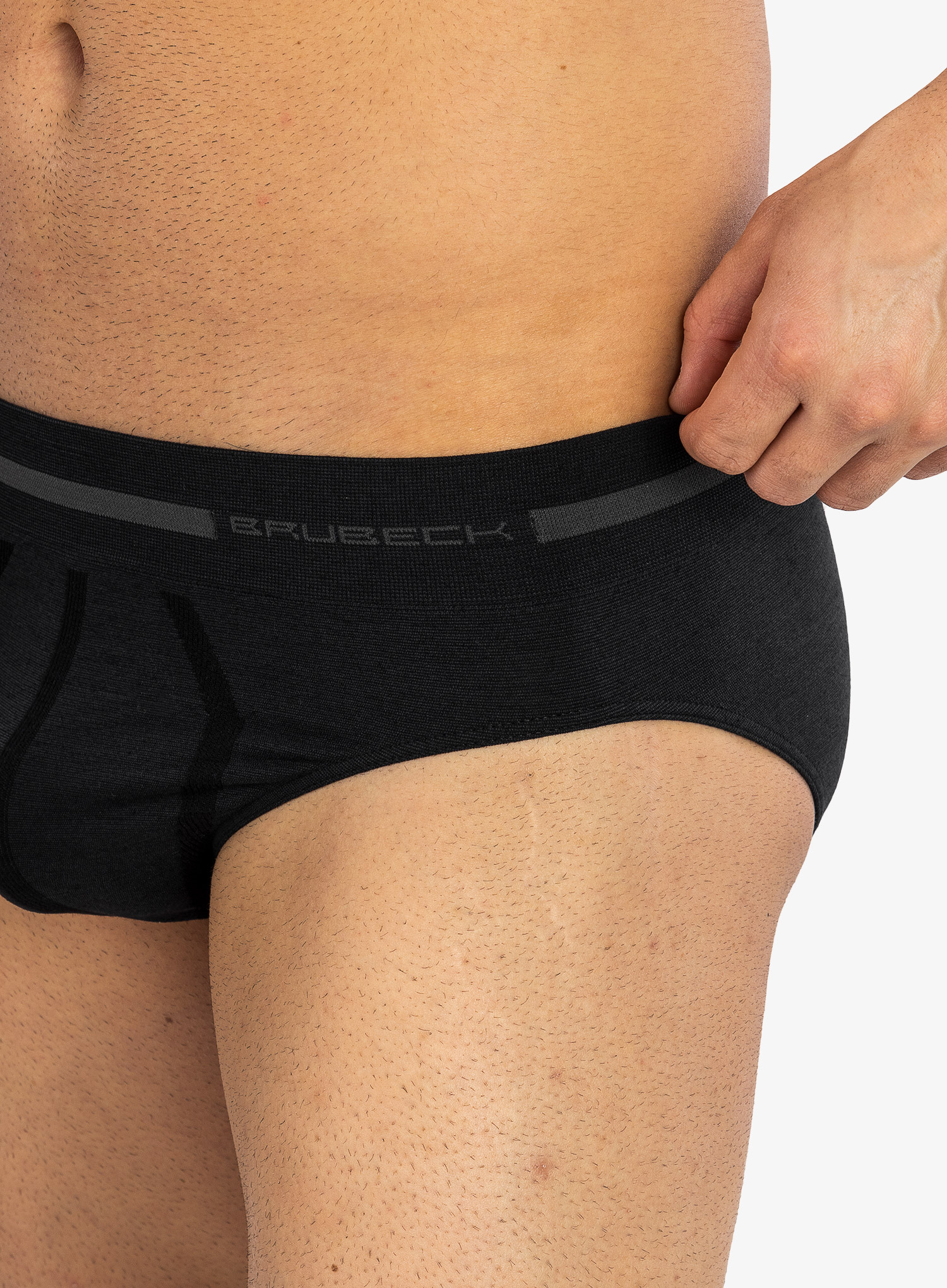 Мужское термобелье трусы слипы Brubeck Comfort Wool black - 4