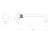Gessi Inciso 58101#246 Настенный излив 255мм, на 1/2”, комбинируемый с удаленным управлением (не входит в комплект), цвет: золото