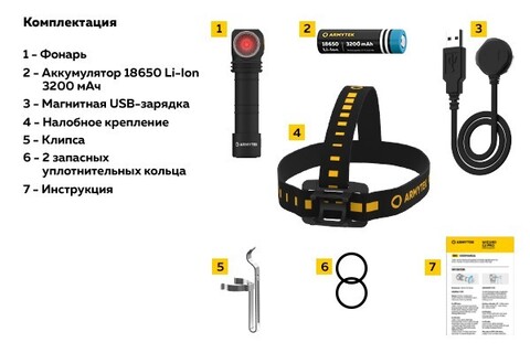 Фонарь Armytek Wizard C2 WR Magnet USB Белый, F06901C