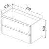 BelBagno Albano ALBANO-800-2C-SO-RR Тумба под раковину подвесная, 80x45.5, цвет: Rovere Rustico