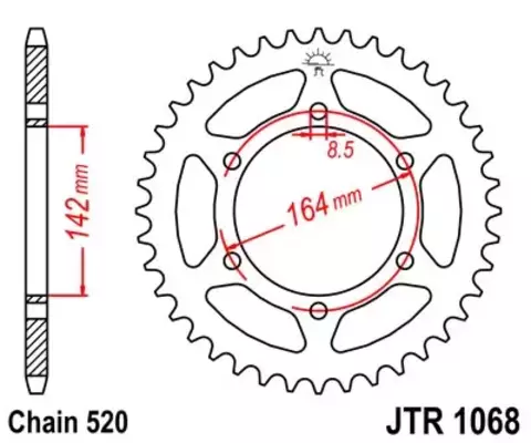 Звезда ведомая JTR1068 46