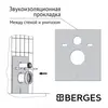 Berges 43395 Комплект : инсталляция АТОМ кнопка хром глянец, унитаз OKUS Rimless 49 см, сиденье дюропласт микролифт, быстросъём
