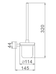 Туалетный ершик настенный HAIBA HB8610 в комплекте хром