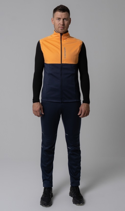 Nordski Premium лыжный жилет мужской orange-blueberry - 2