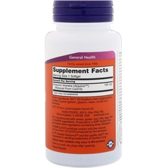 Now Foods, Убихинол, 100 мг, 60 мягких желатиновых капсул