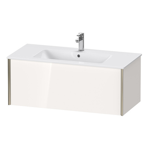 Duravit XViu XV40270B122 Тумба подвесная 400x1010x480мм, для раковины #233610, 1 ящик, цвет: белый глянцевый/champagne matt