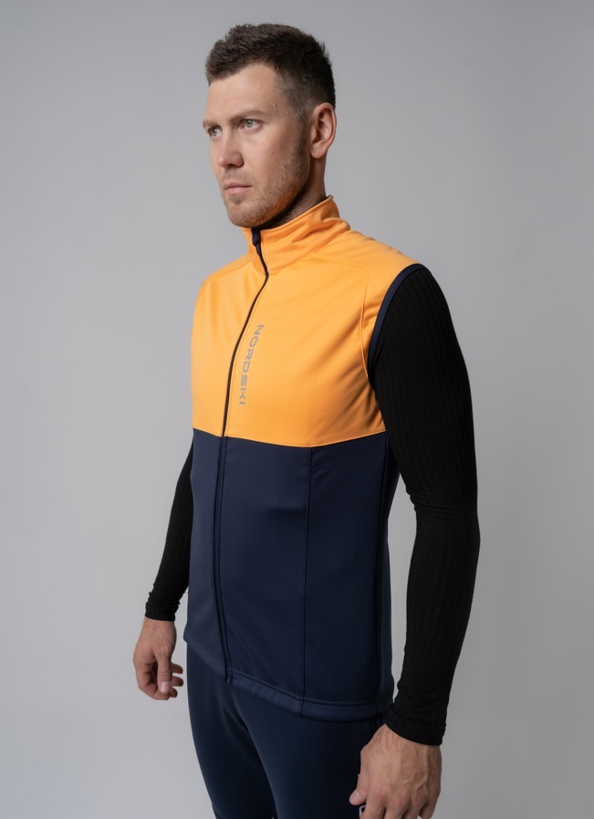 Nordski Premium лыжный жилет мужской orange-blueberry - 3