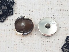 Пуговицы костюмные, на ножке, d 2,4 см, коричневый