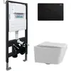 Abber Rechteck AC1201-AC0105-AC0121MB Комплект: подвесной Унитаз AC1201 с инсталляцией AC0105 и кнопкой AC0121MB