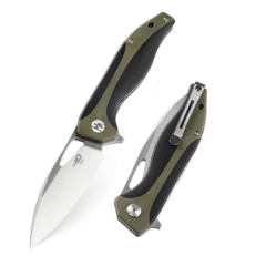 Нож Bestech Komodo сталь D2, рукоять G10 черно-зеленая