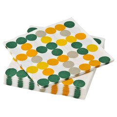 Бумажные салфетки IKEA BROGGAN (БРЁГГАН), Разноцветный, 33х33 см, 30 шт