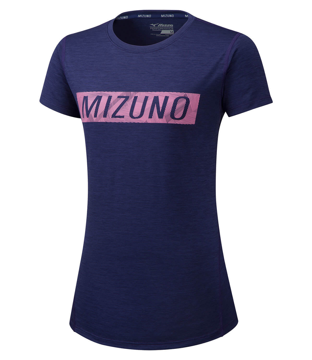 Mizuno Impulse Core Graphic Tee футболка для бега темно-синяя