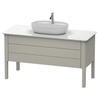 Duravit Luv LU946601717 Консоль из кварцевого камня толщина 20 мм, с 1-м вырезом, 20x1388x595 цвет Белый структурный