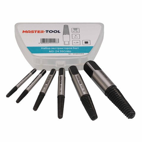 Набор экстракторов М3-24 6пр 35CrMo MASTER-TOOL 1013501010019