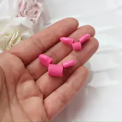 Пружина-стоппер 22 мм (Bead Stopper), цвет розовый, 2 штуки, И010