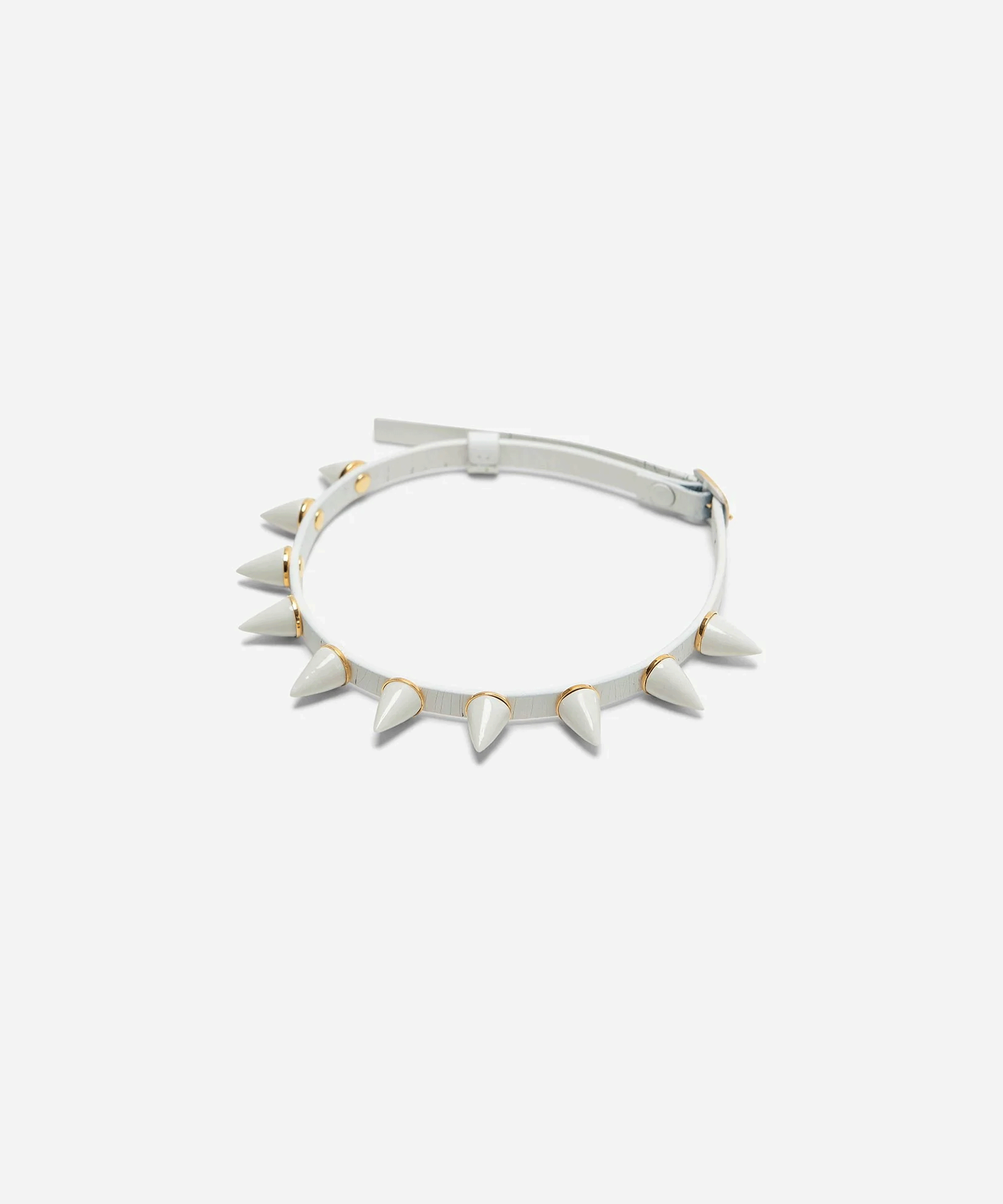 Чокер MINI SPIKE LEATHER WHITE