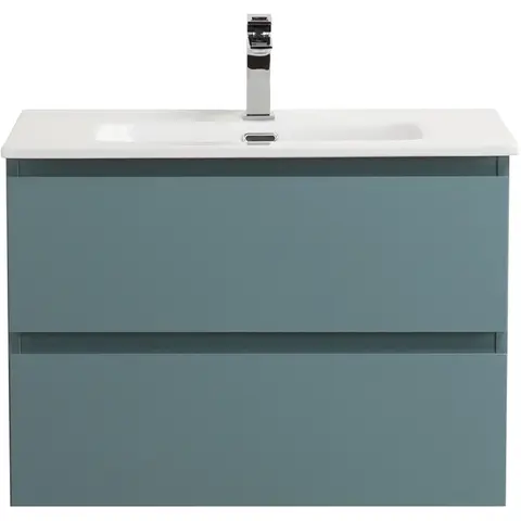 BelBagno KRAFT-600-2C-SO-AO База под раковину подвесная с фрезерованными ручками по всей длине фасада с двумя выкатн. ящ., Голубой Мат., 600x455x500