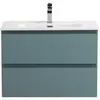 BelBagno KRAFT-600-2C-SO-AO База под раковину подвесная с фрезерованными ручками по всей длине фасада с двумя выкатн. ящ., Голубой Мат., 600x455x500