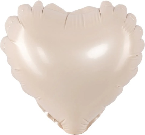 Шар К 5''/13 см, Мини-сердце, Карамель, 5 шт.