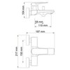 WasserKRAFT Lopau 3201 Смеситель для ванны с коротким изливом, цвет: хром