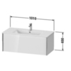 Duravit XViu XV40270B221 Тумба подвесная 400x1010x480мм, для раковины #233610, 1 ящик, цвет: walnut dark/черный матовый