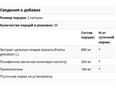 Bluebonnet Nutrition, Super Fruit, экстракт плодов граната, 60 растительных капсул
