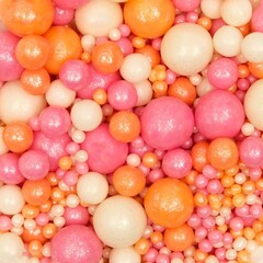 Воздушный рис в цветной кондитерской глазури ПЕРСИКОВЫЙ, РОЗОВЫЙ, БЕЛЫЙ 50 г