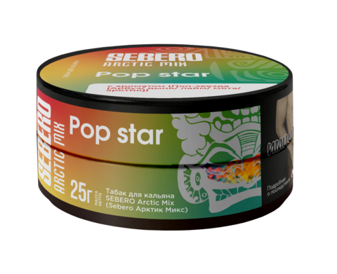М. Табак для кальяна Sebero Arctic mix Поп Стар (Арбуз, дыня, лайм, мята, арктик) 25гр