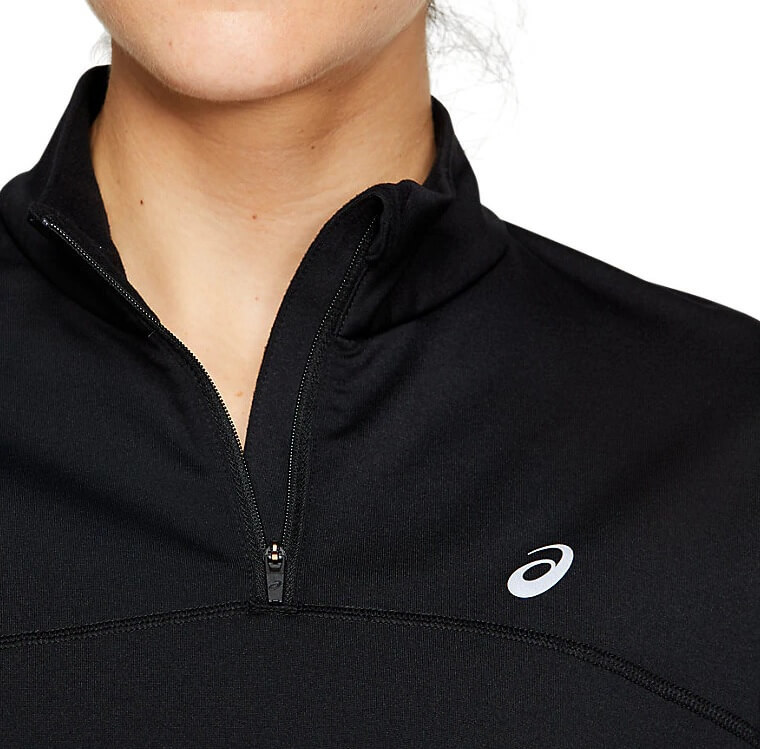 Asics Katakana Winter 1/2 Zip рубашка беговая женская черная - 5