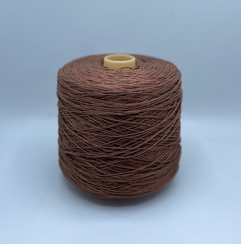 Бобинная пряжа (пр.Италия), art-Brezza 350м/100гр. 100% Мерсеризованный хлопок, цвет-Молочный шоколад(2), арт.23002