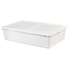 Коробка для хранения с крышкой IKEA SOCKERBIT (СОККЕРБИТ), Белый, 50x77x19 cm