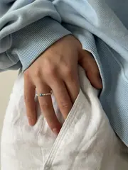 Кольцо База мини с говлитом / Basic Mini Blue