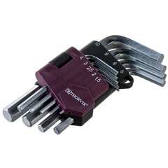 Thorvik HKS9S Набор ключей торцевых шестигранных коротких, H1.5-H10, 9 предметов 53021