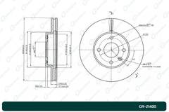 Диск тормозной G-brake  GR-21400
