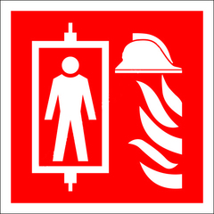 Знак «Лифт для пожарных» F102