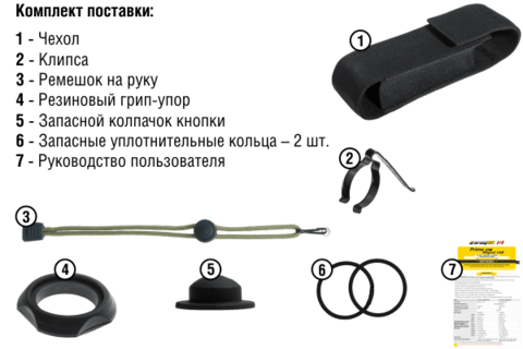 Фонарь ручной Armytek Dobermann XP-L HI черный/белый лам.:светодиод. CR123x2 (F02003BW)