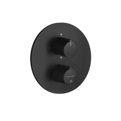 Gessi Emporio Via tortona 38777#299 Внешние части для термостатического смесителя на 2 позиции, цвет: Black XL
