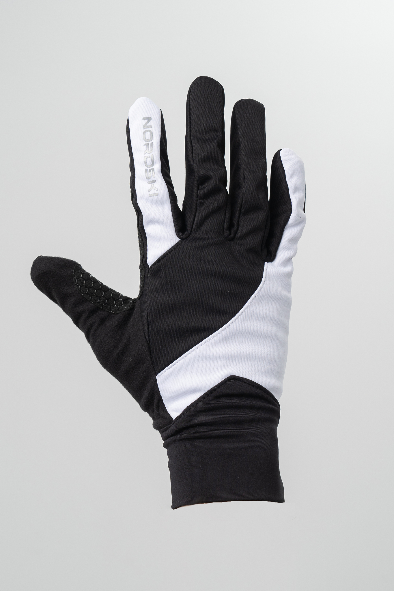 Гоночные профессиональные перчатки Nordski Pro black-white - 2