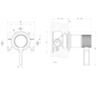 Gessi Inciso 58109#149 Смеситель для душа встраиваемый, цвет finox