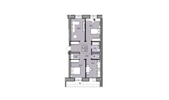 3-комнатная квартира, 72,8 м² / Чистовая отделка
