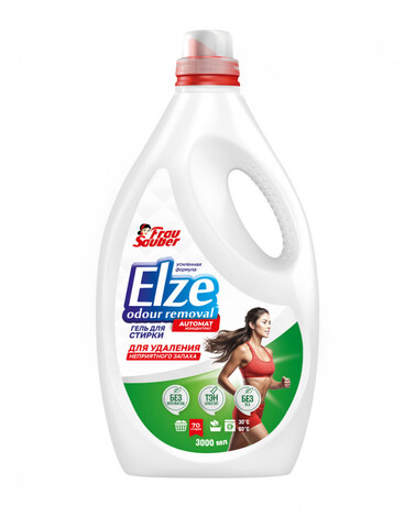 Elze Odour - концентрированный гель для стирки для удаления неприятного запаха 3 литра