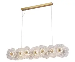 07601-95L,36 Люстра Грея латунь L95 h200 Led 14*2W (3000K). ТМ Kink Light