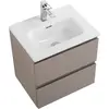 BelBagno KRAFT 39-500/390-2C-SO-СO База под раковину подвесная с фрезерованными ручками по всей длине фасада с 2 выкатн. ящ.,Бежевый Мат.,500x395x500